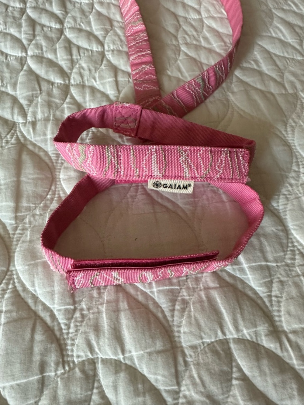 GAIAM Pink Patterned Yoga Strap